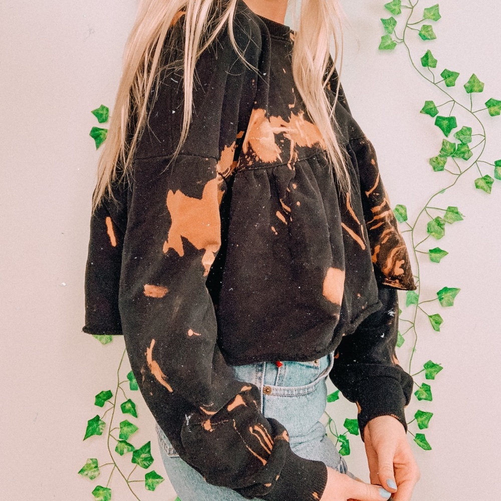 Urban vintage crop peplum Sweatshirt!!